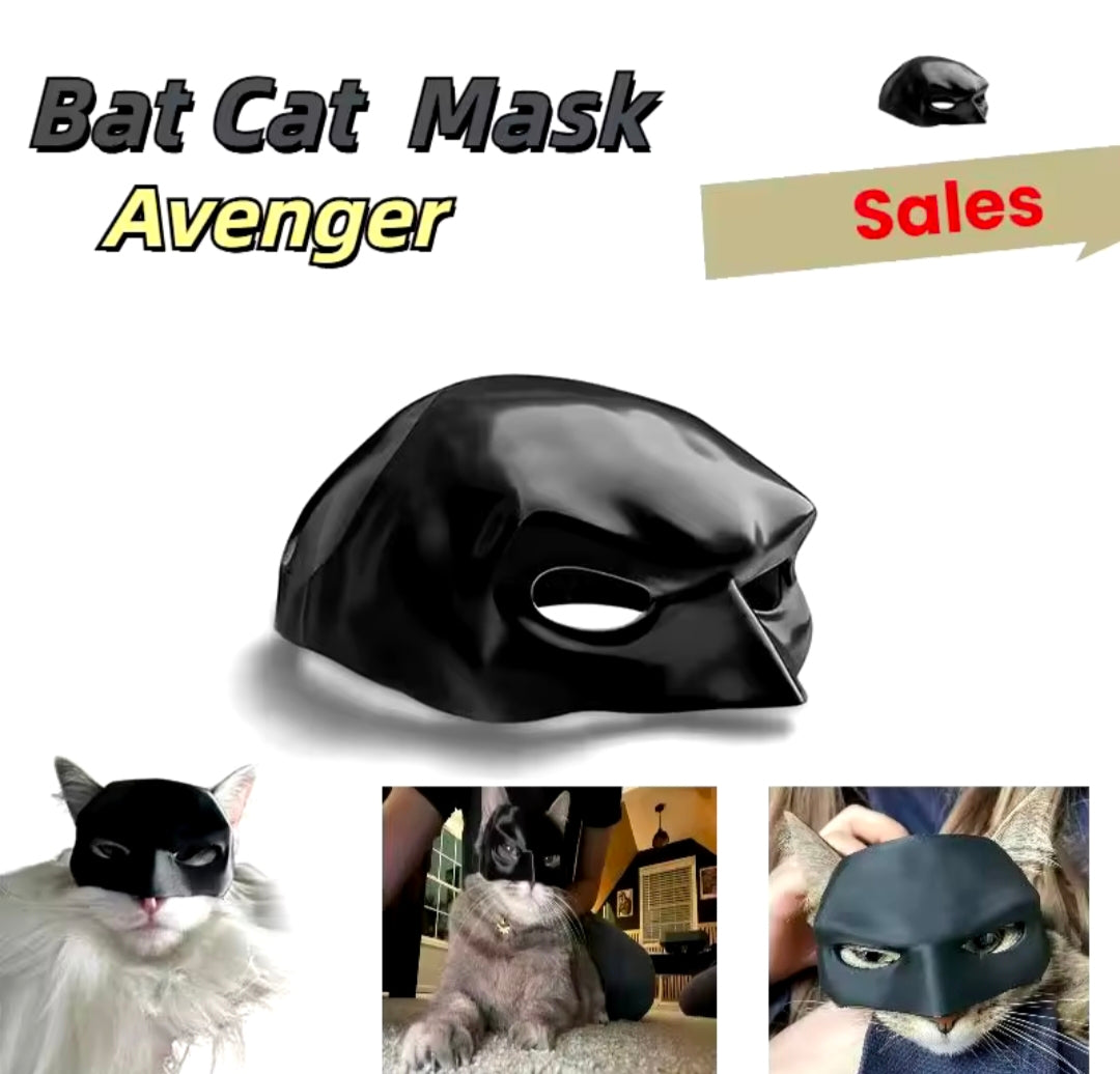 Cat Bat Cosplay Mask Accessory, Perfect Gift for Pet Lovers for Halloween And Christmas, Without Battery